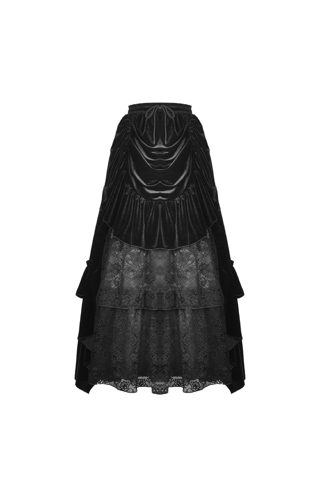 Queen Drape Lace Maxi Skirt