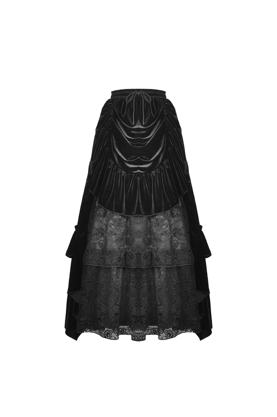 Queen Drape Lace Maxi Skirt