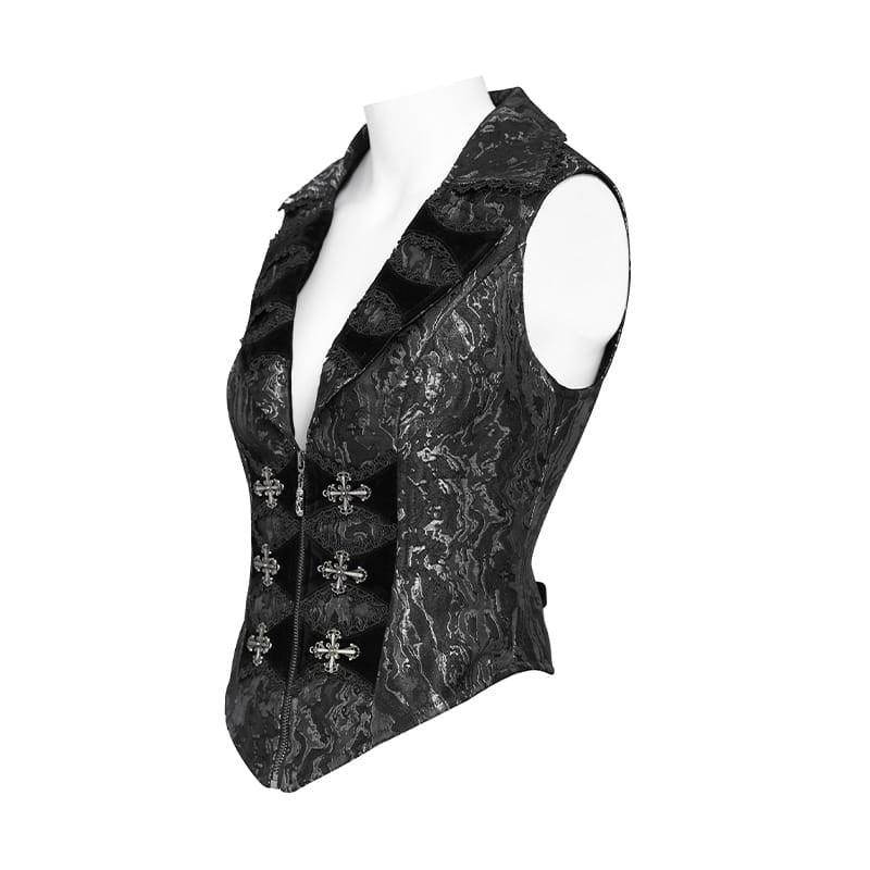 Women’s Patterned Crucifix Tailed Waistcoat