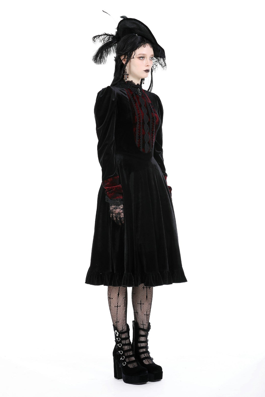 Vampire Scarlet Red Velvet Dress