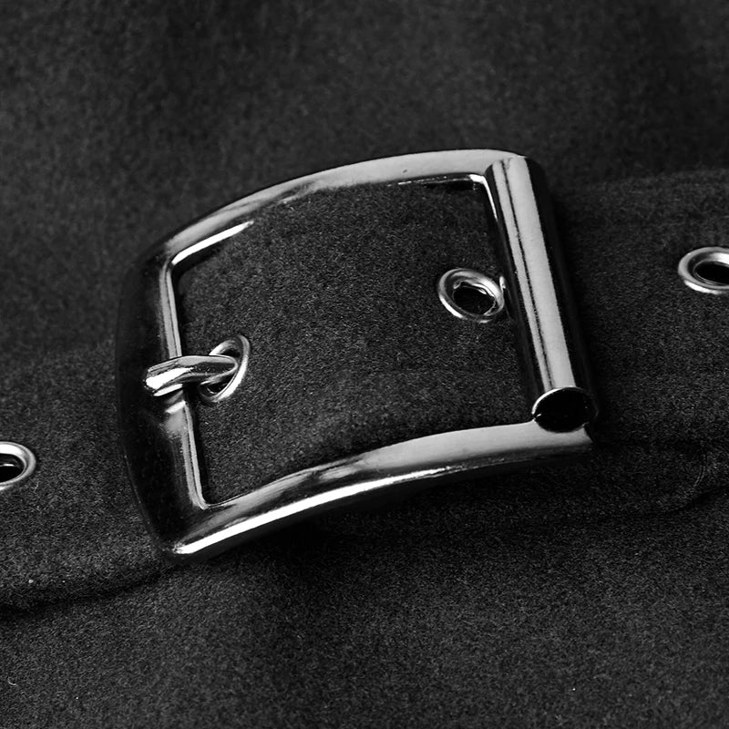 Men’s Military Uniform Belt Long Coat
