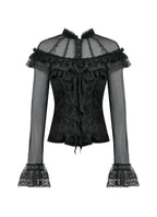 Sheer Off The Shoulder Lace Blouse