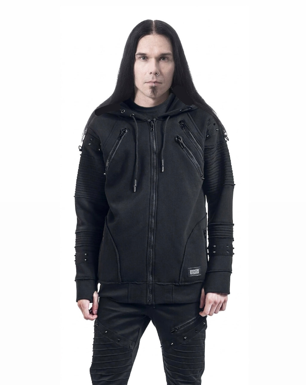 Unisex Spiked Zip Hoody