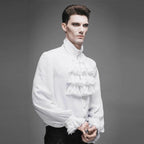 White Victorian Chiffon Ruffle Shirt