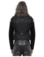 Red Ribcage Style Button Waistcoat