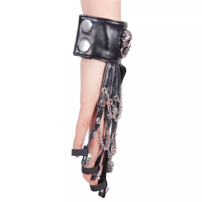 Women’s Skeleton Skull Chain Hand Claw Glove
