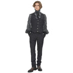 Pinstripe Button Trousers