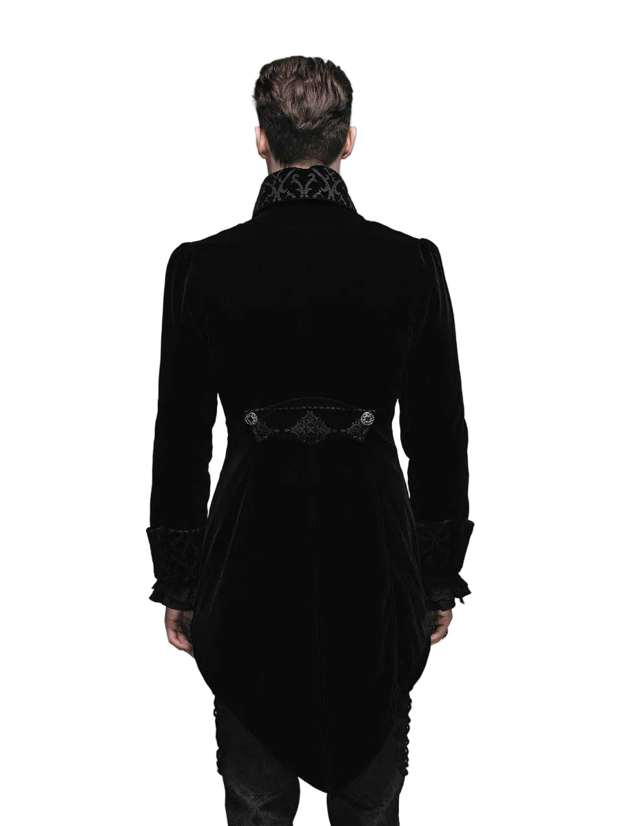 Black Gothic Velvet Tailcoat