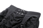 Hi-Lo Harness Strap Lace Skirt