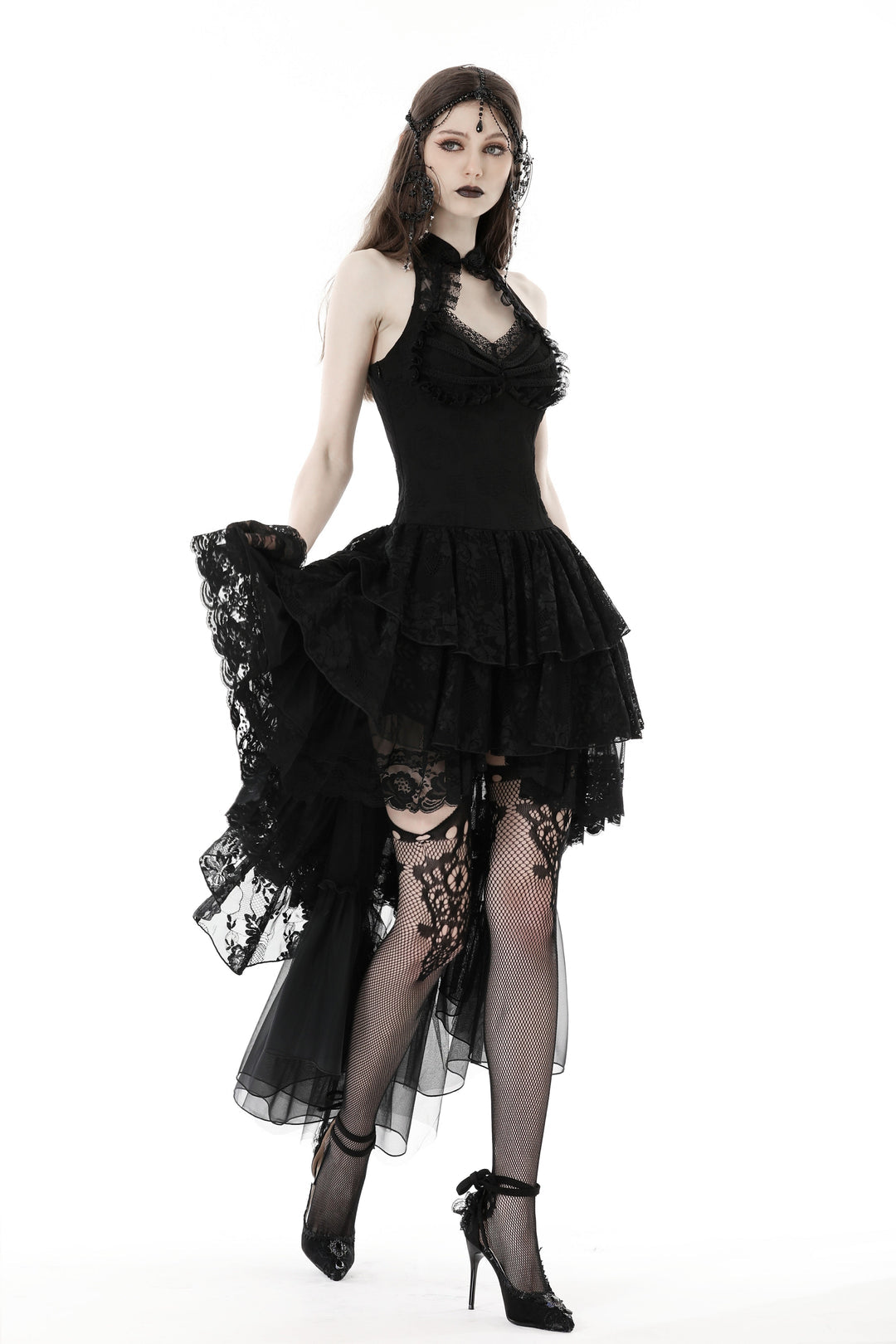 Halter Neck Cutout Cocktail Dress