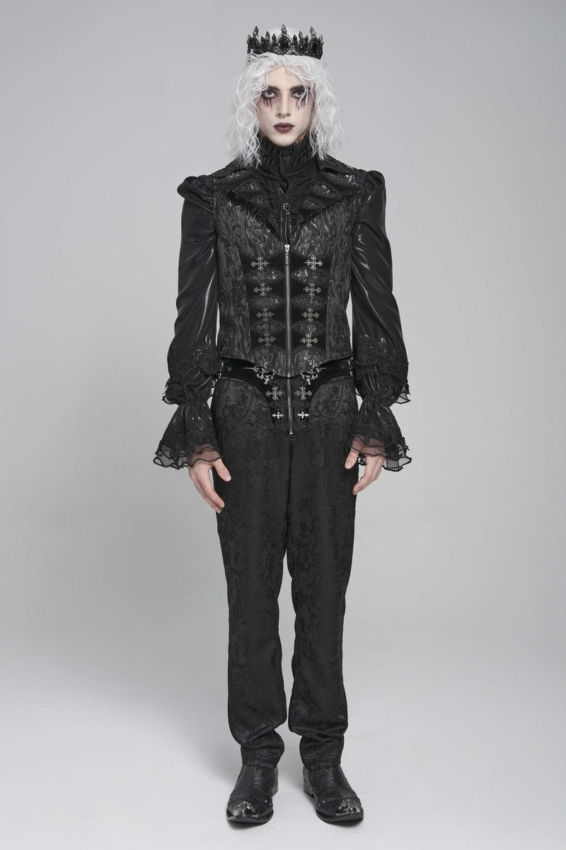 Men’s Jacquard Velvet Tailed Gothic Waistcoat