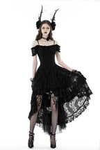 Elegant Dovetail Hi-Lo Bardot Dress