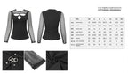 Trio Cutout Fishnet Sleeve Top