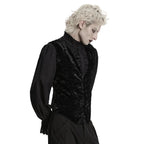 Black Crushed Velvet Waistcoat