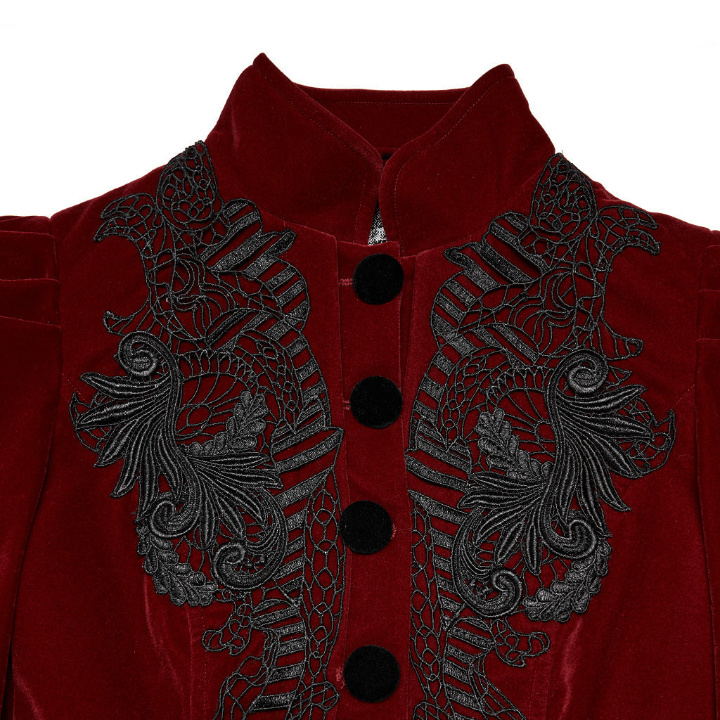 Red Dark Doll Velvet Jacket