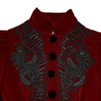 Red Dark Doll Velvet Jacket