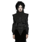 Embroidered Gothic High Neck Shirt Blouse