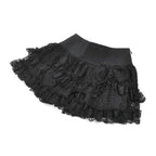 Ruffle Double Buckle Eyelet Strap Mini Skirt
