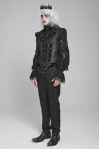 Men’s Jacquard Velvet Tailed Gothic Waistcoat