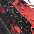 Black & Red Bloody Shredded Hood Jacket
