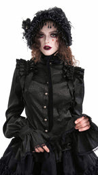 Frilly High Neck Doll Blouse