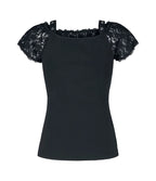 Lace Up Chest Cut Out Top