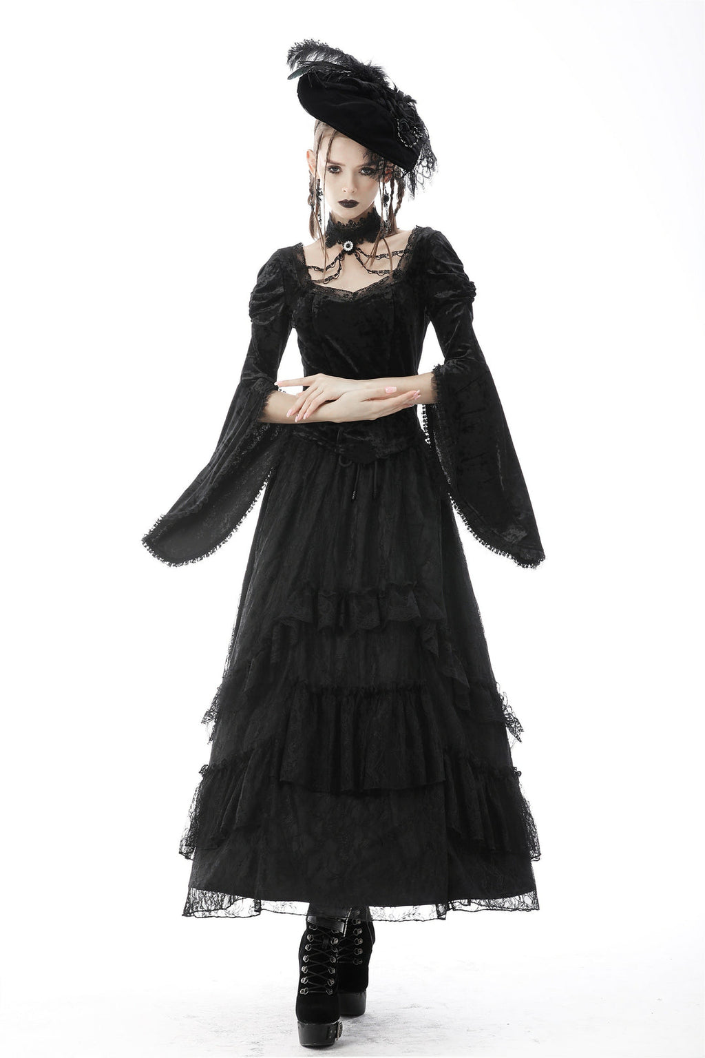 Frill Lace Long Skirt