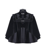 Elegant Collar Velvet Cape