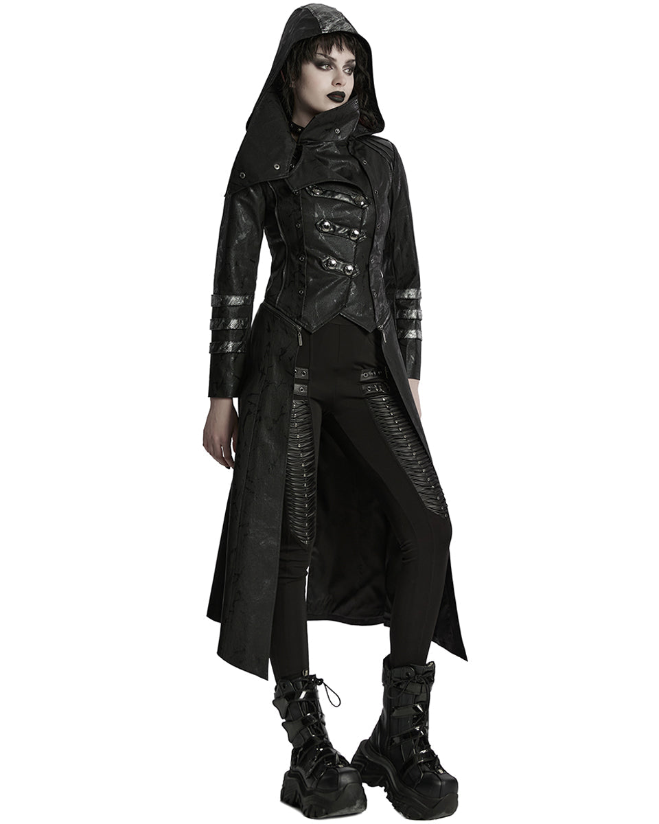 Ladies Scorpion Hooded 2-Way Villain Coat