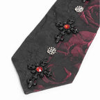Crucifix Black & Red Gothic Tie