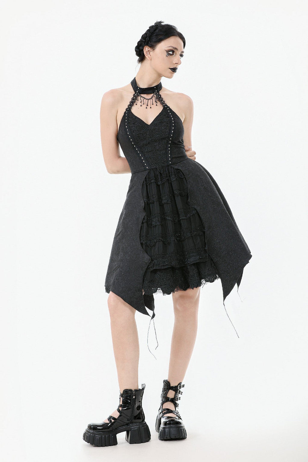 Batwing Choker Dress
