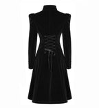 Mid Length Elegant Velvet Gothic Coat