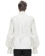 Steampunk High Neck Button Down Shirt