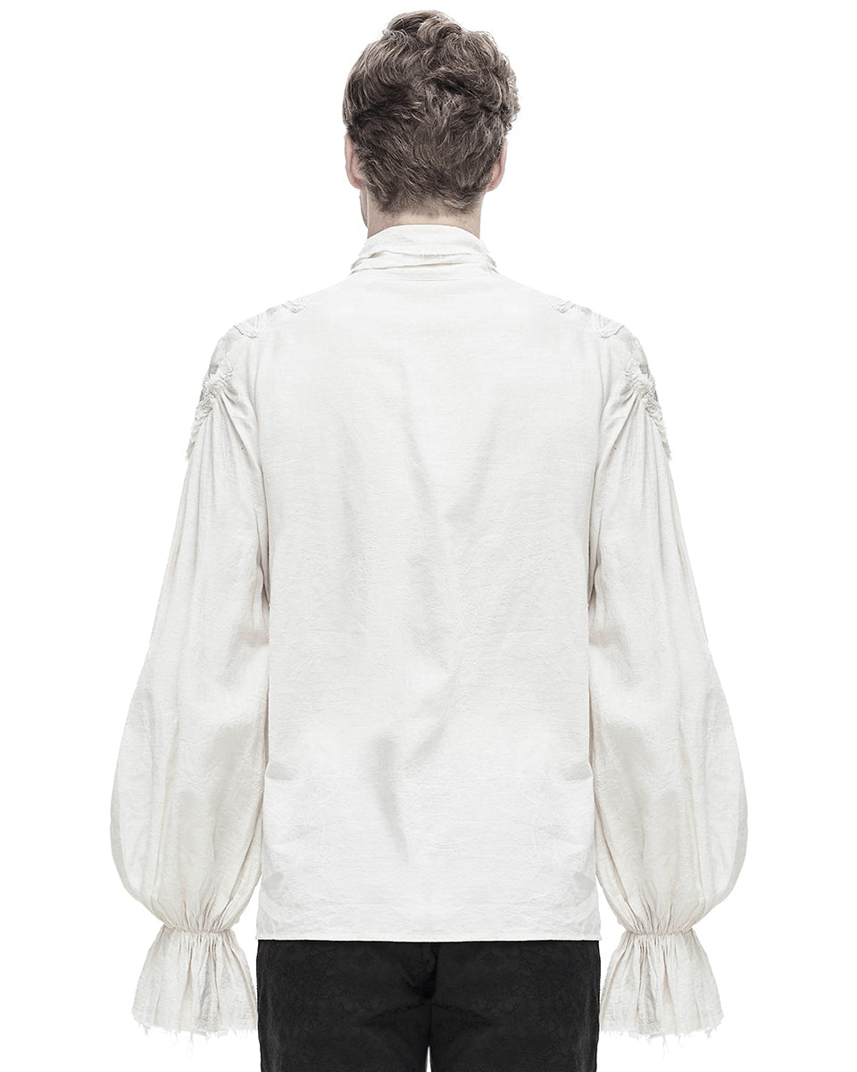 Steampunk High Neck Button Down Shirt