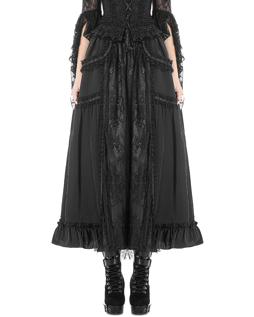 Classic Gothic Black Net Skirt