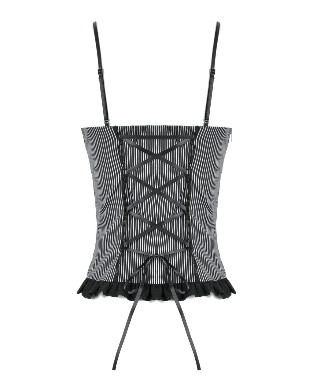 Pinstripe Satin Bow Doll Top