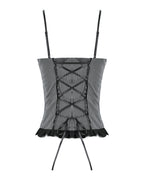 Pinstripe Satin Bow Doll Top