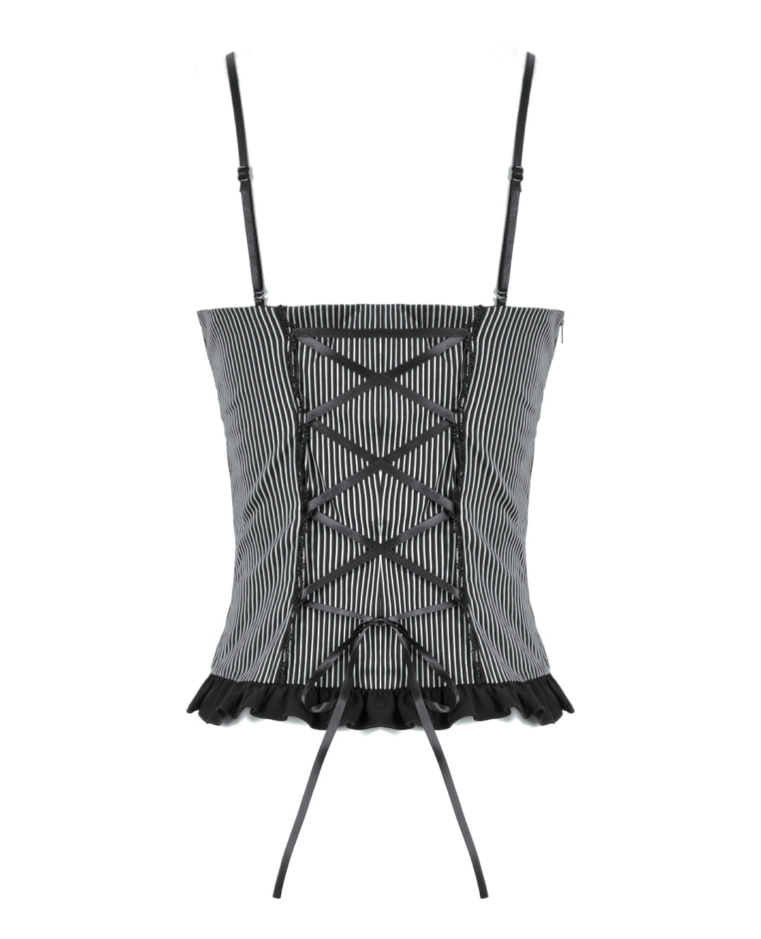 Pinstripe Satin Bow Doll Top