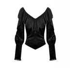 Velvet Jacquard Blouse