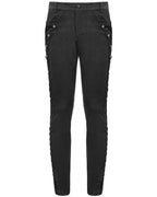 Formal Side Button Lace Up Trouser