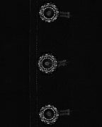 Long Flocked Velvet Waistcoat Jacket