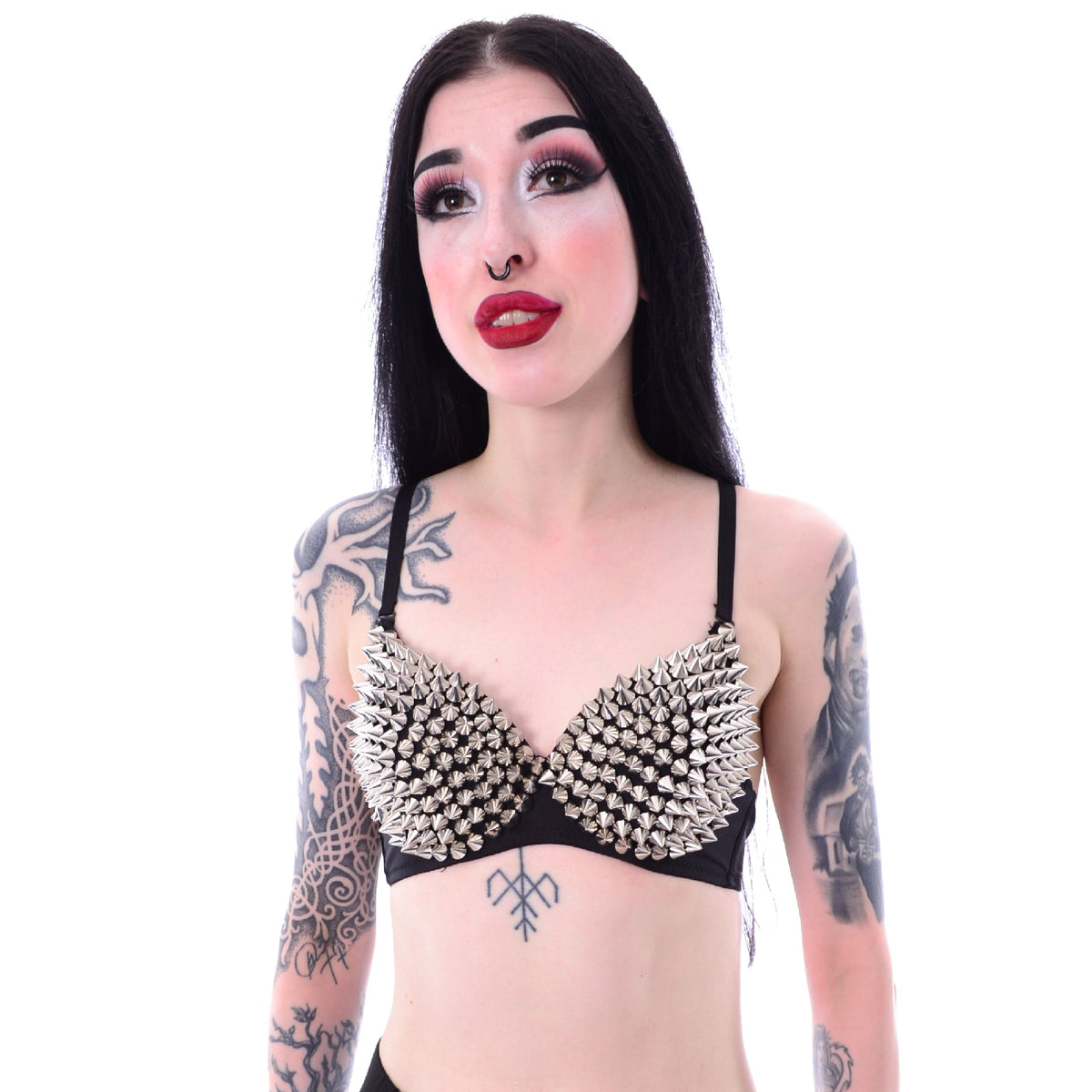 Metal Spike Bra