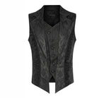 Elegant Jacquard Lapel Waistcoat