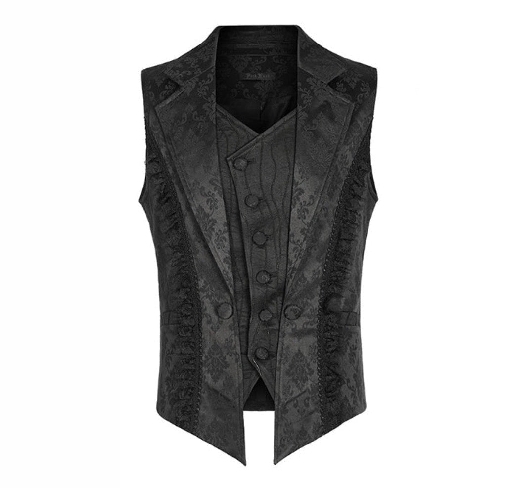 Elegant Jacquard Lapel Waistcoat