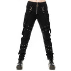 Eyelet Lace Up Clip Pants