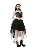 Hi-Lo Net Lace Tail Skirt