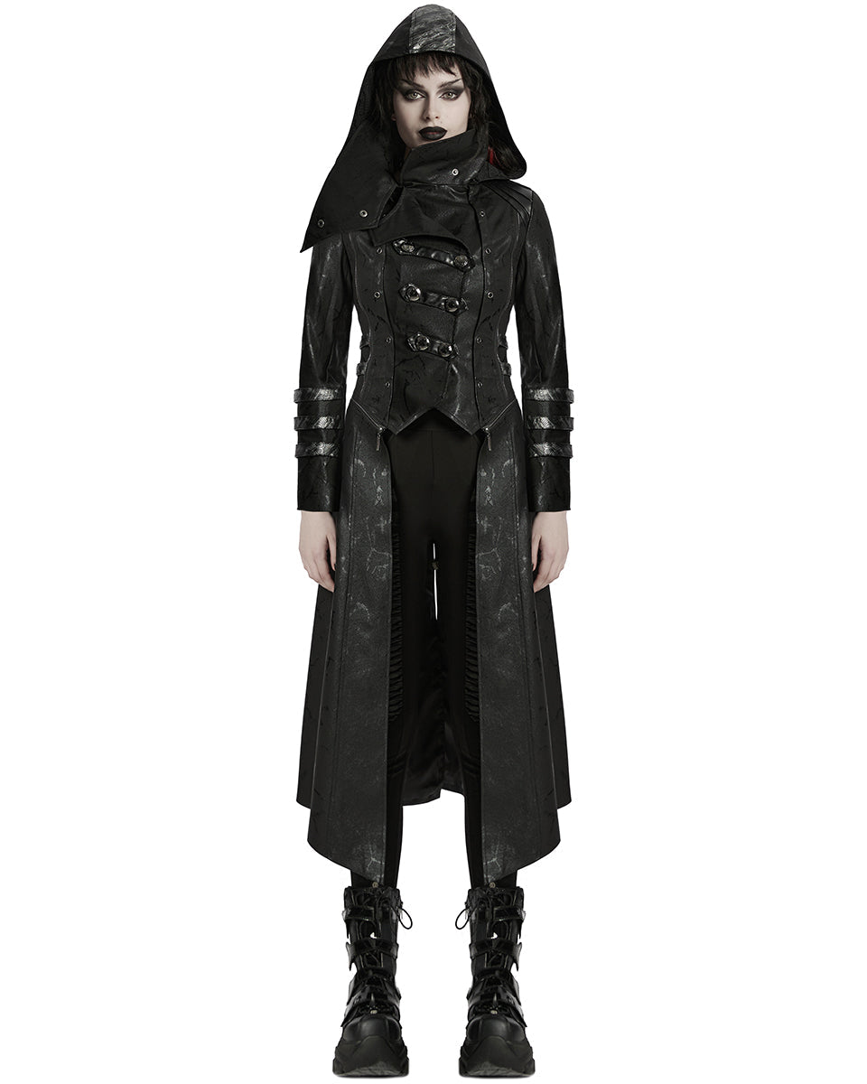 Ladies Scorpion Hooded 2-Way Villain Coat