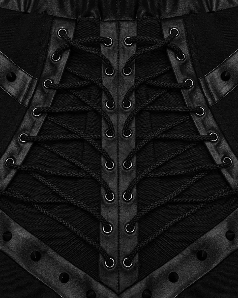 Side Split Lace Up Skirt