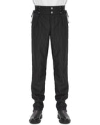 Pinstripe Button Trousers