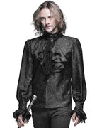 Black Ruffle Jewel Cravat